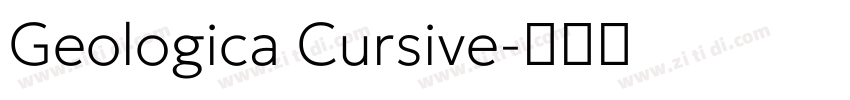 Geologica Cursive字体转换